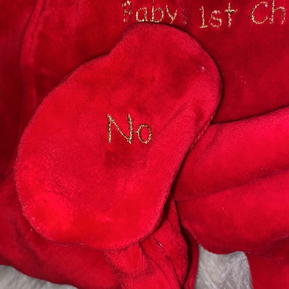 MiniBasik Red “Baby’s 1st Christmas” 2Pc Onesie With Hat. Size: 6 Mo/ 12-16 Lbs - Picture 4 of 7